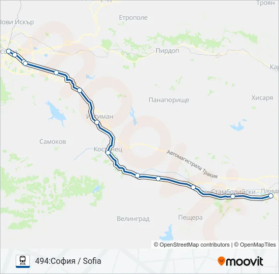 БВ / МБВ  Карта на Линията