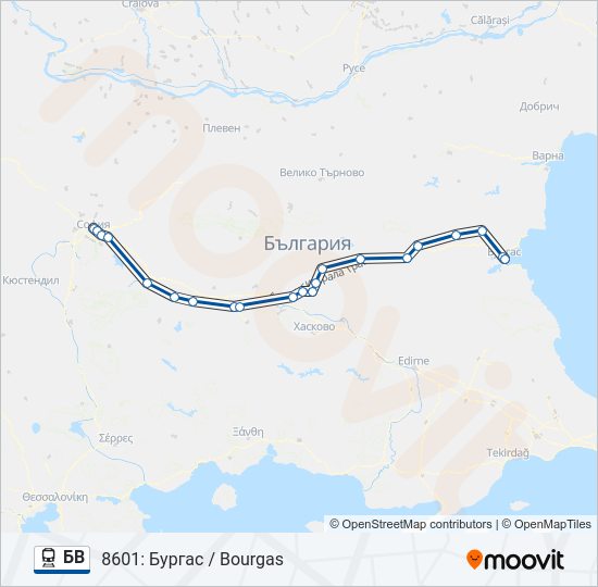  БВ: карта маршрута