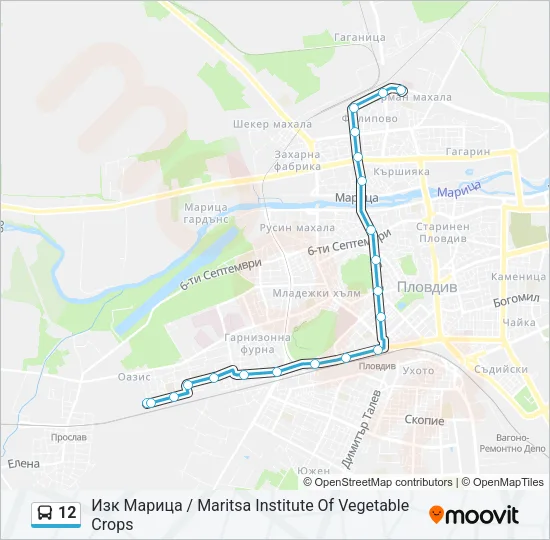 12 Bus Line Map