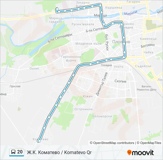 20 Bus Line Map
