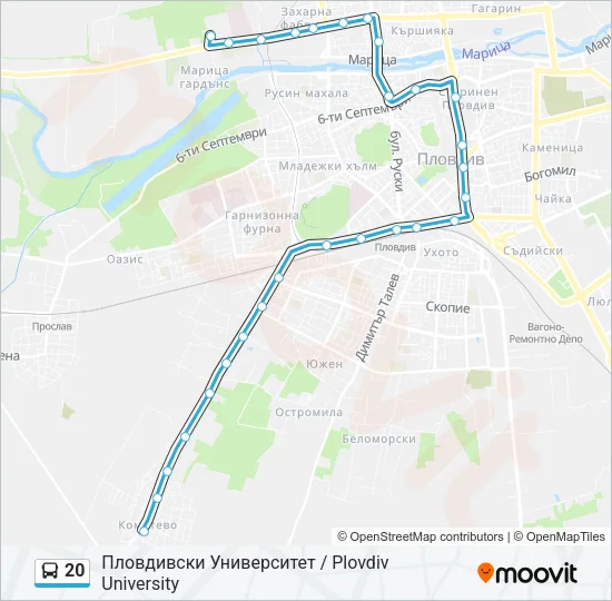 20 Bus Line Map