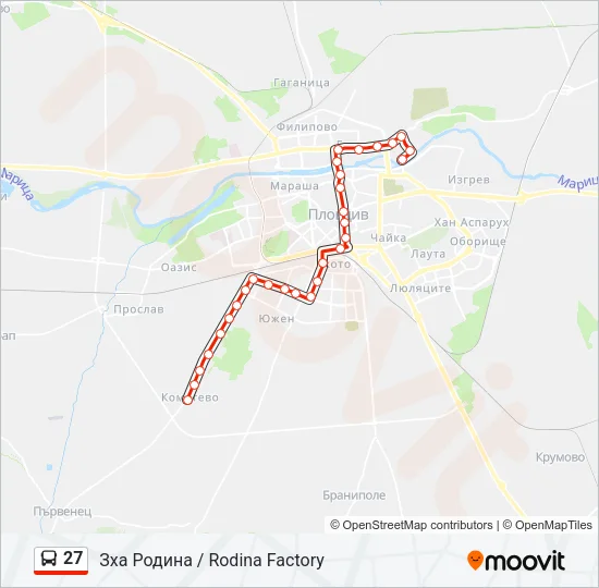 27 Bus Line Map