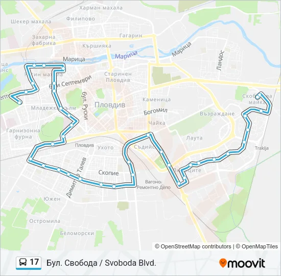 17 Bus Line Map