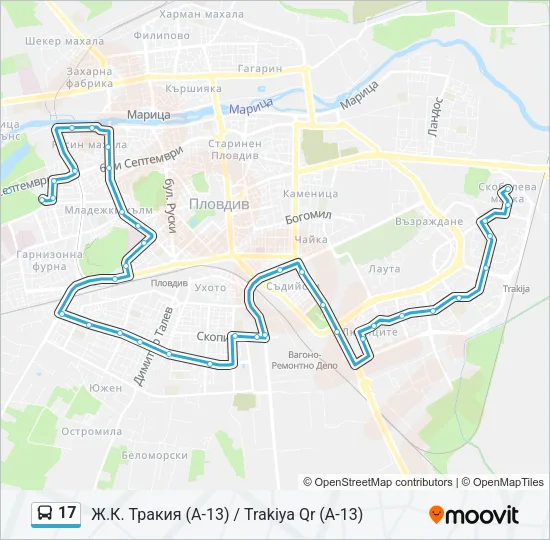 17 Bus Line Map