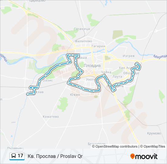Автобус 17: карта маршрута