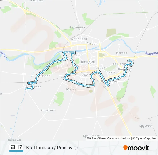 17 Bus Line Map