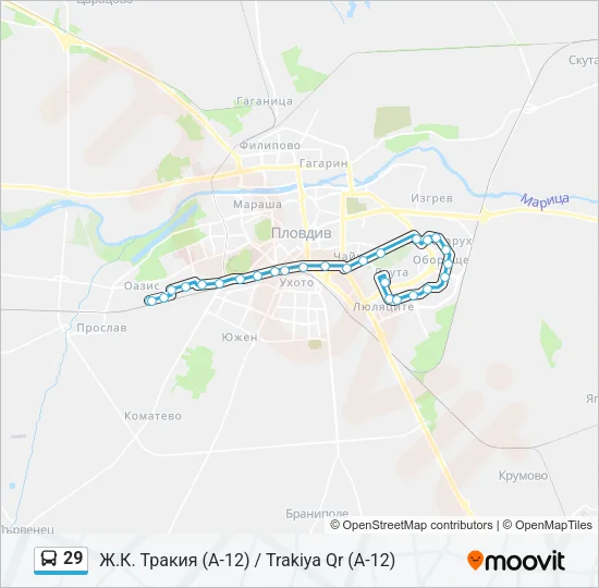 29 Bus Line Map