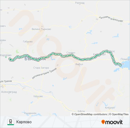 ПВ 30132 Train Line Map