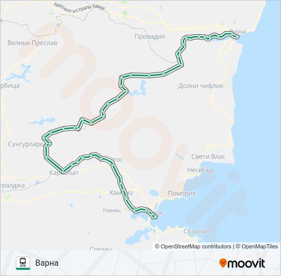 ПВ 30153 Train Line Map