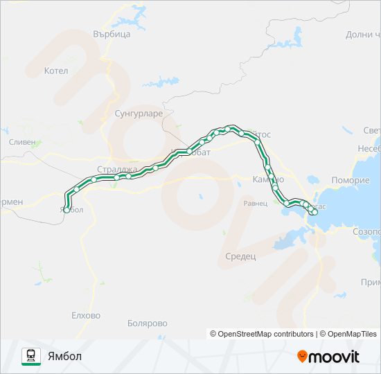 ПВ 80122 Train Line Map