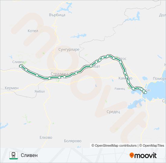 ПВ 80144 Train Line Map