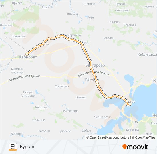 КПВ 80253 Train Line Map