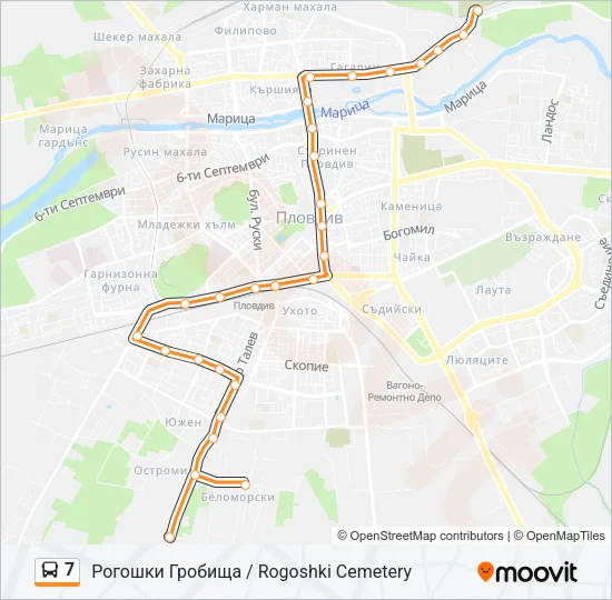 7 Bus Line Map
