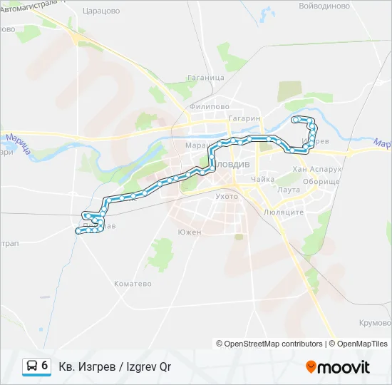 6 Bus Line Map