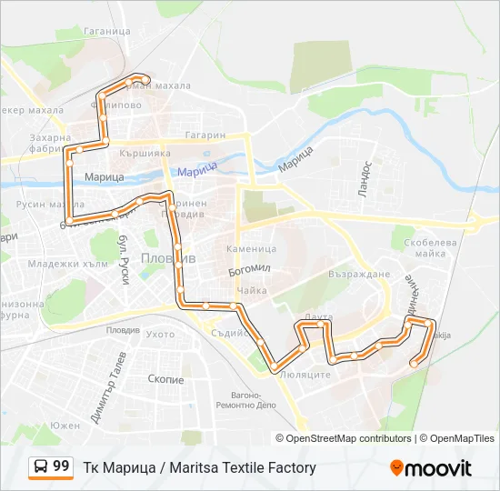 99 Bus Line Map