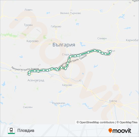 ПВ 80102 Train Line Map