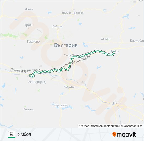 ПВ 80103 Train Line Map