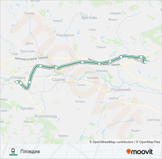 ПВ 80110 Train Line Map