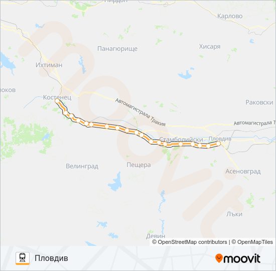 КПВ 10233 Train Line Map