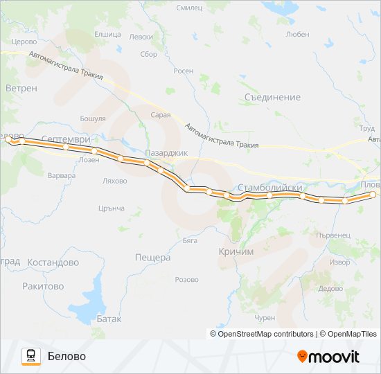 КПВ 10234 Train Line Map