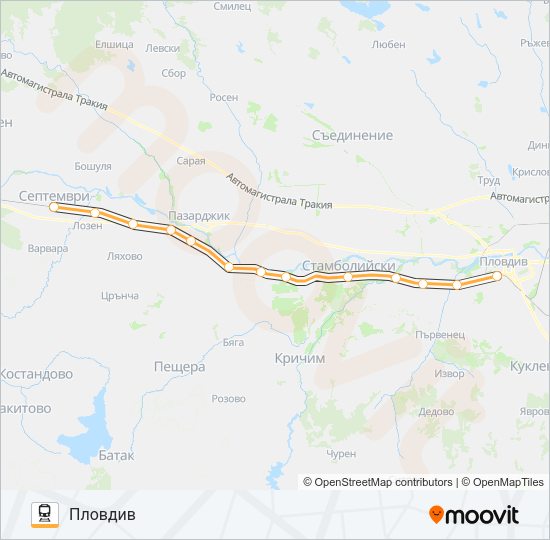 КПВ 10237 Train Line Map