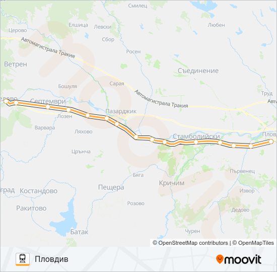 КПВ 10239 Train Line Map