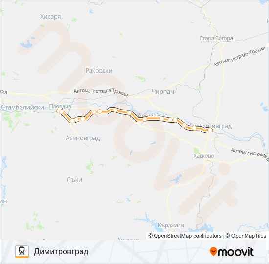 КПВ 10247 Train Line Map