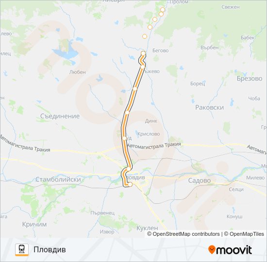 КПВ 82201 Train Line Map