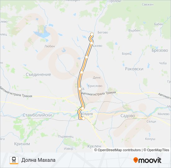 КПВ 82202 Train Line Map
