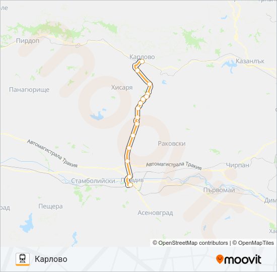 КПВ 82210 Train Line Map