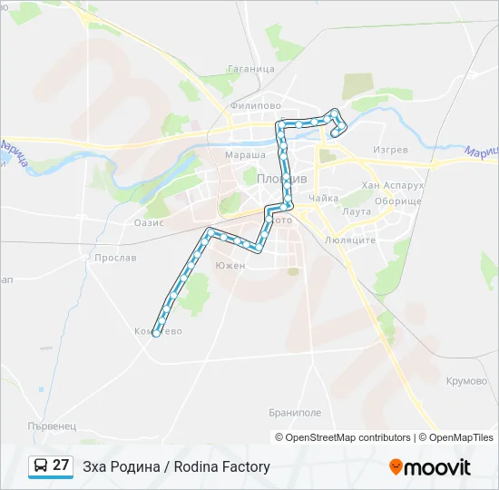 27 Bus Line Map