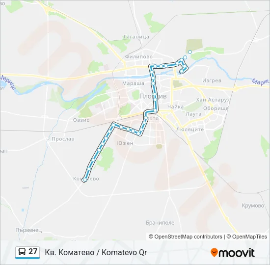 27 Bus Line Map