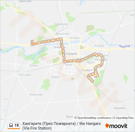 18 Bus Line Map