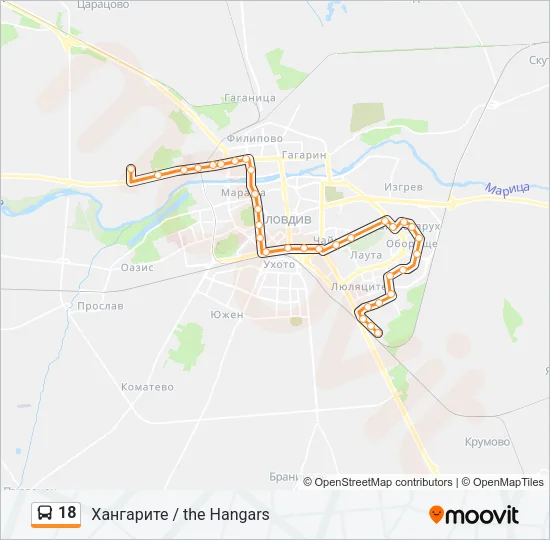 18 Bus Line Map