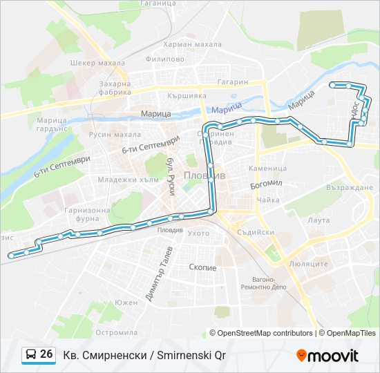 26 Bus Line Map