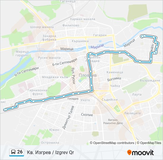 26 Bus Line Map