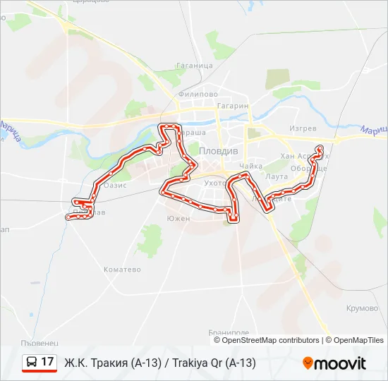 17 Bus Line Map
