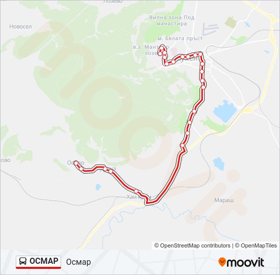 ОСМАР Bus Line Map