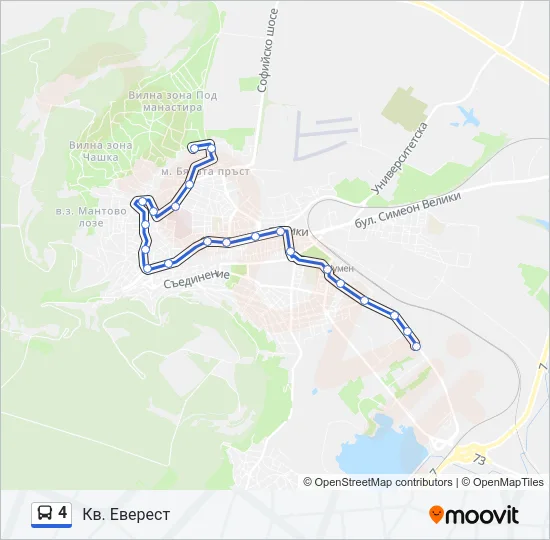 4 Bus Line Map