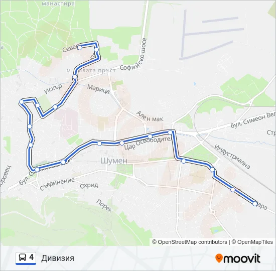 4 Bus Line Map