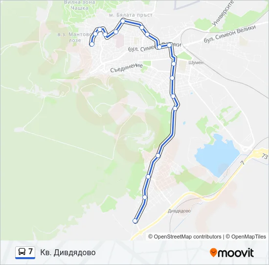 Автобус 7: карта маршрута