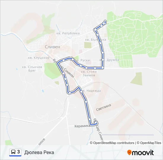 3 Bus Line Map