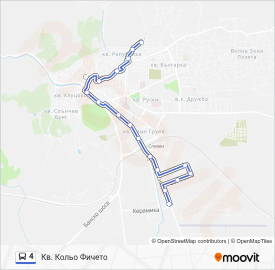 4 Bus Line Map
