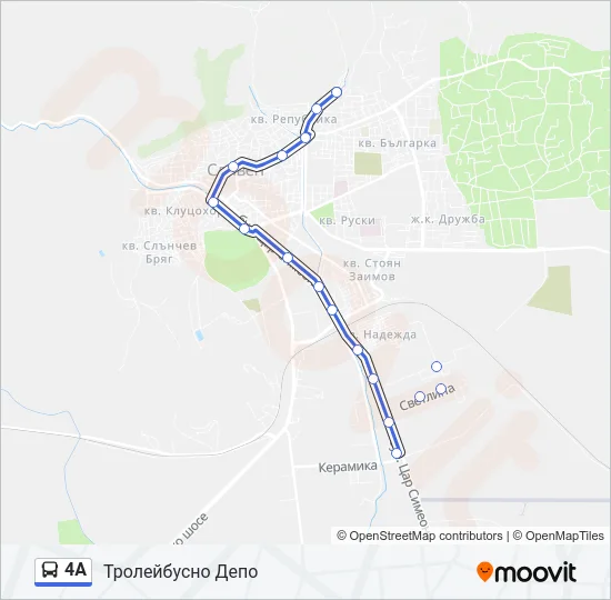 4А Bus Line Map
