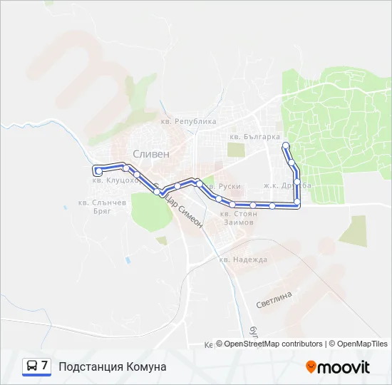 7 Bus Line Map