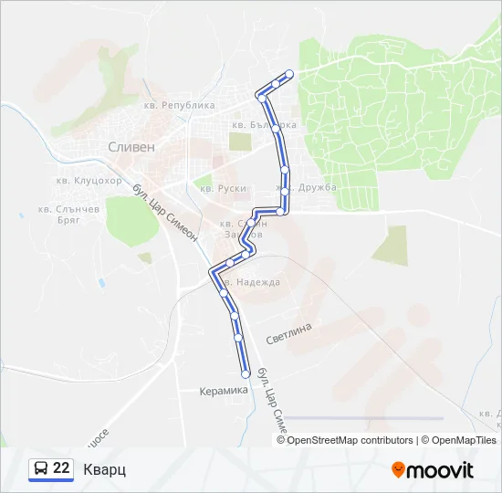 22 Bus Line Map
