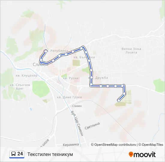24 Bus Line Map