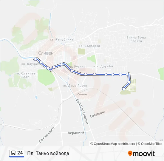 24 Bus Line Map