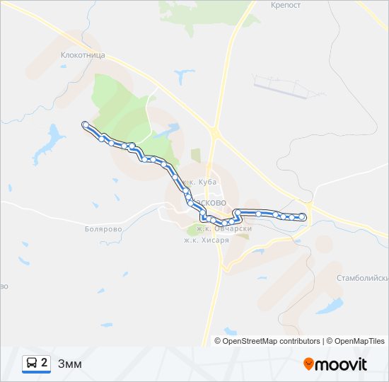 2 bus Line Map