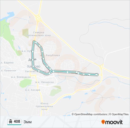 408 Trolleybus Line Map